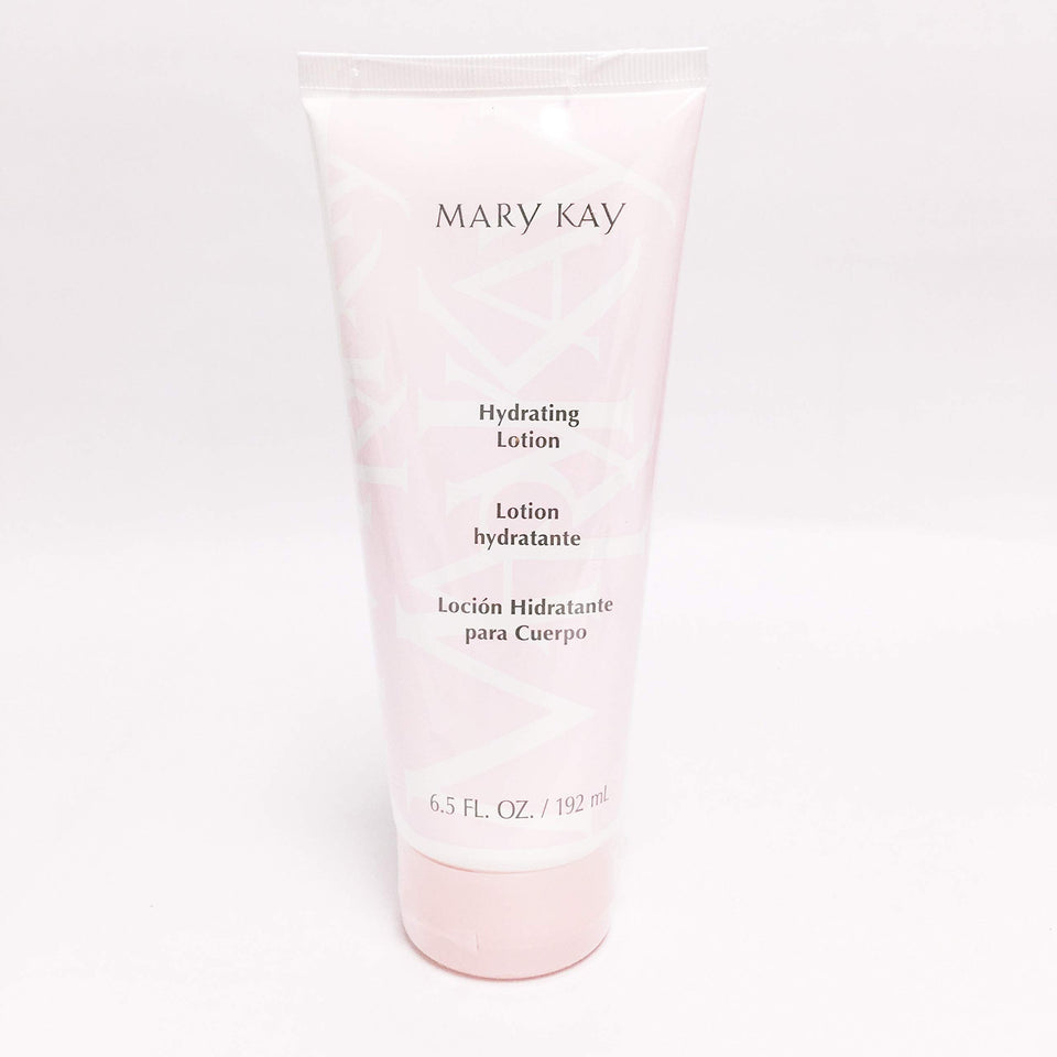 Mary Kay Hydrating Lotion bottle pump shows daily moisture for the skin.