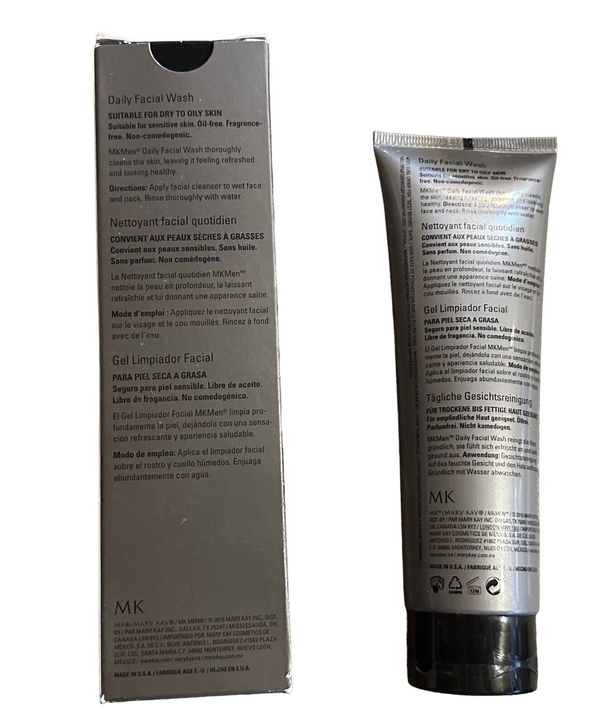 Mary Kay MK Men Daily Facial Wash on display emphasizes practical everyday cleanser choice.