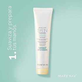 Mary Kay Satin Hands Nourishing Shea Cream fragrance-free label for sensitive skin