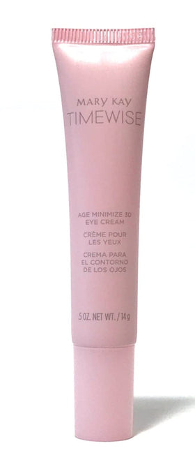 Mary Kay TimeWise 3D Eye Cream on fingertip demonstrates smooth application for makeup-ready skin.