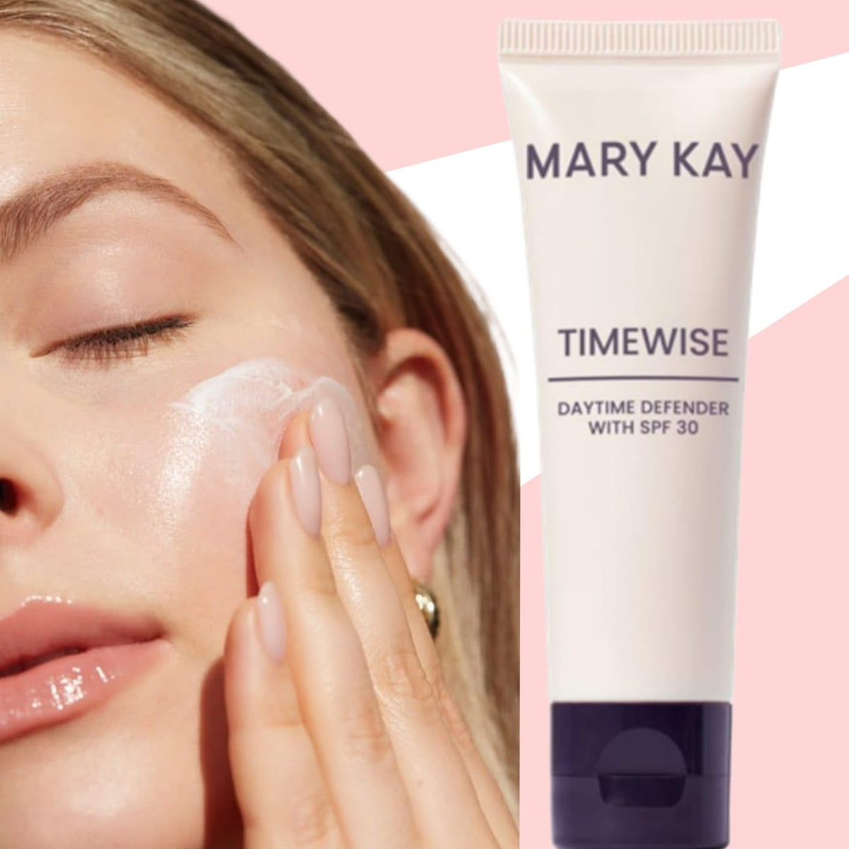 Mary Kay TimeWise Daytime SPF 30 label highlights broad protection for skin