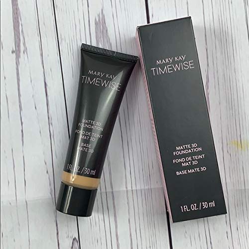 Mary Kay TimeWise Matte-Wear 3D Foundation bottle in Beige W180 with oil-free matte finish