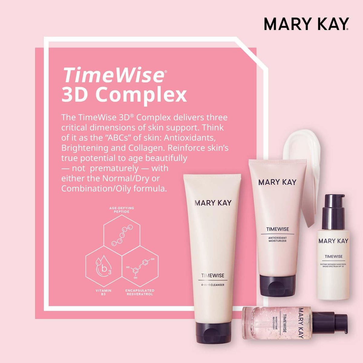 Mary Kay TimeWise Miracle Set box packaging highlighting premium skincare system for daily routine.