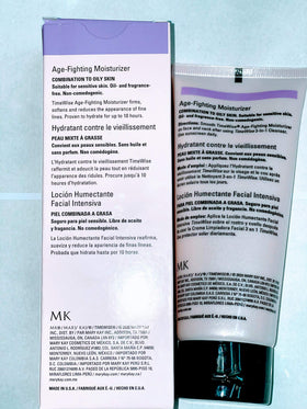 Mary Kay TimeWise Moisturizer applied to the face for lightweight hydration.