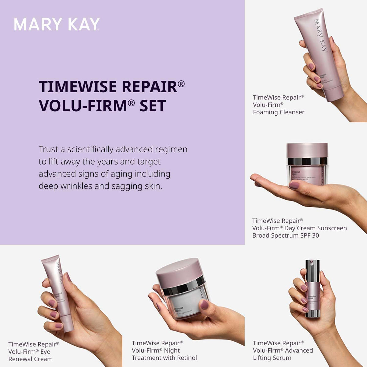 Mary Kay TimeWise Repair Volu-Firm night cream jar for overnight renewal.