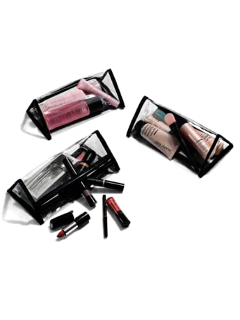 Mary Kay Travel Roll-Up Bag open view showing organized compartments for cosmetics