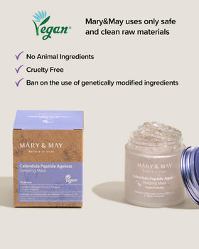 Mary&May 25 peptides close-up signals elasticity support for a resilient feel.