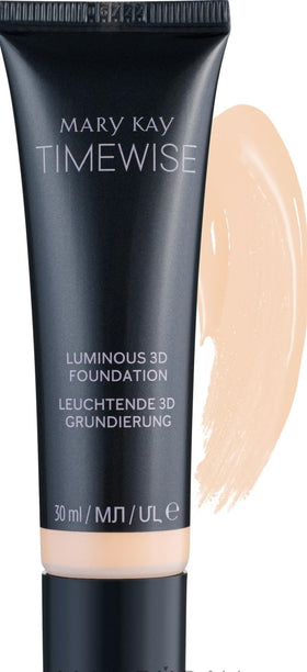 Mary Kay TimeWise Luminous 3D Foundation Ivory C110 bottle for quick daily coverage.