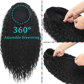MARYLING seamless flip-over wig highlights easy 60-second installation.