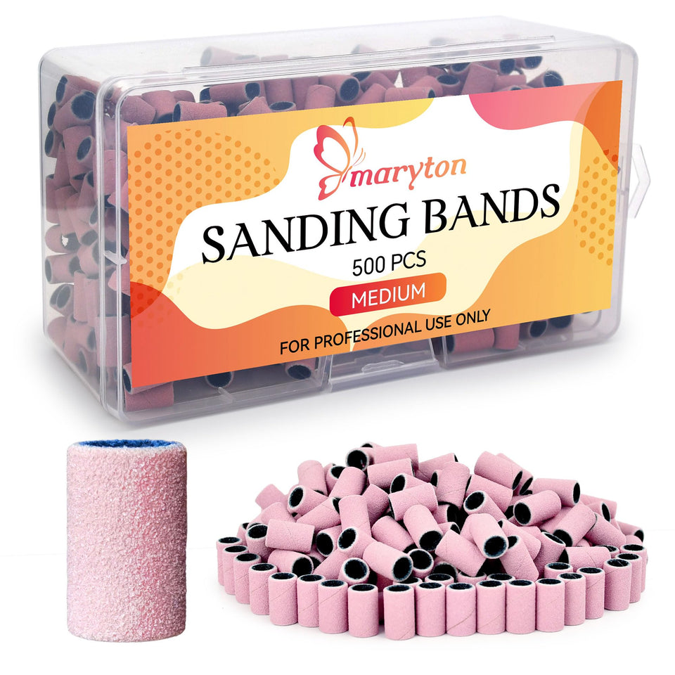 Maryton 500-pcs sanding bands bulk pack for professional salons.