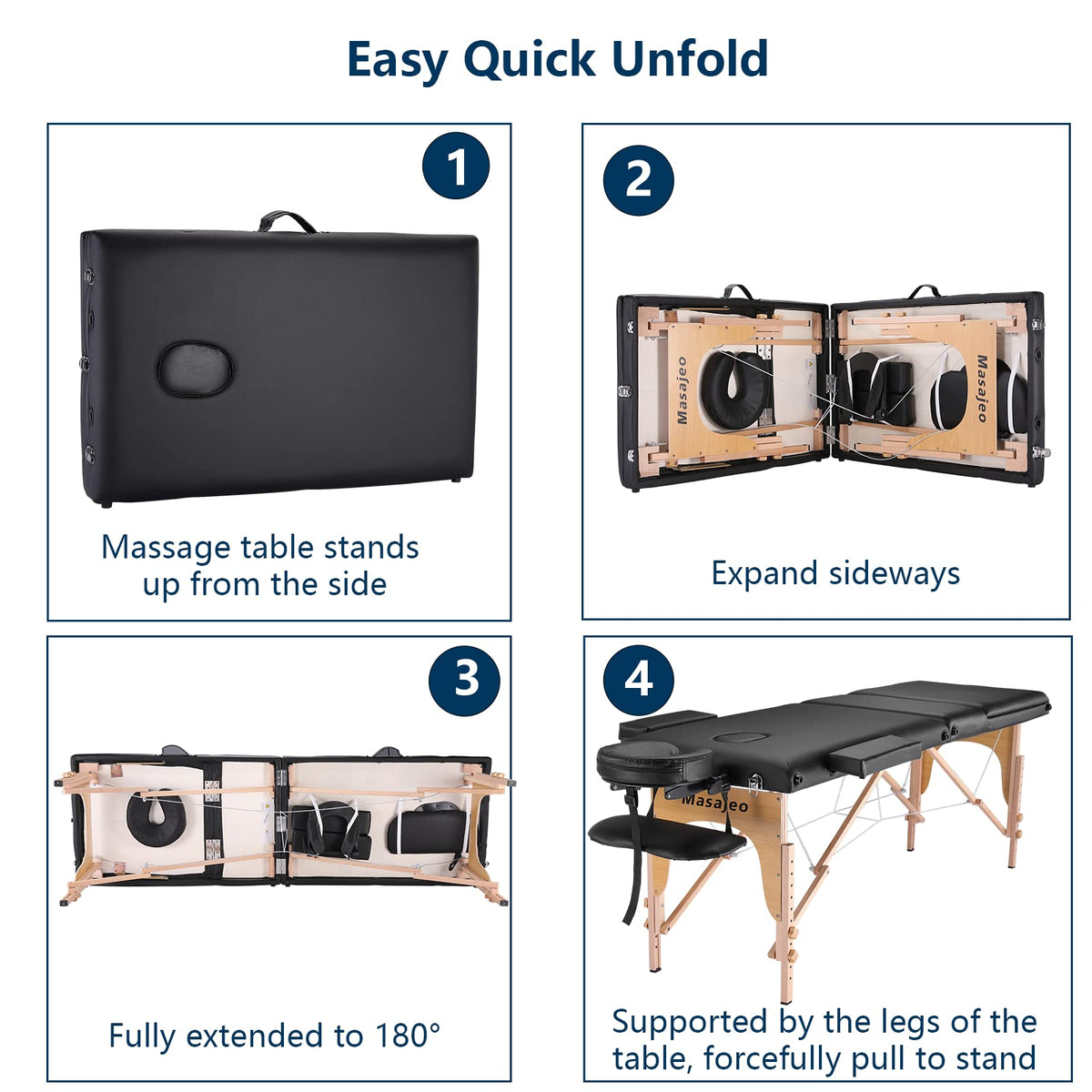 Masajeo quick setup no-tools required for faster sessions