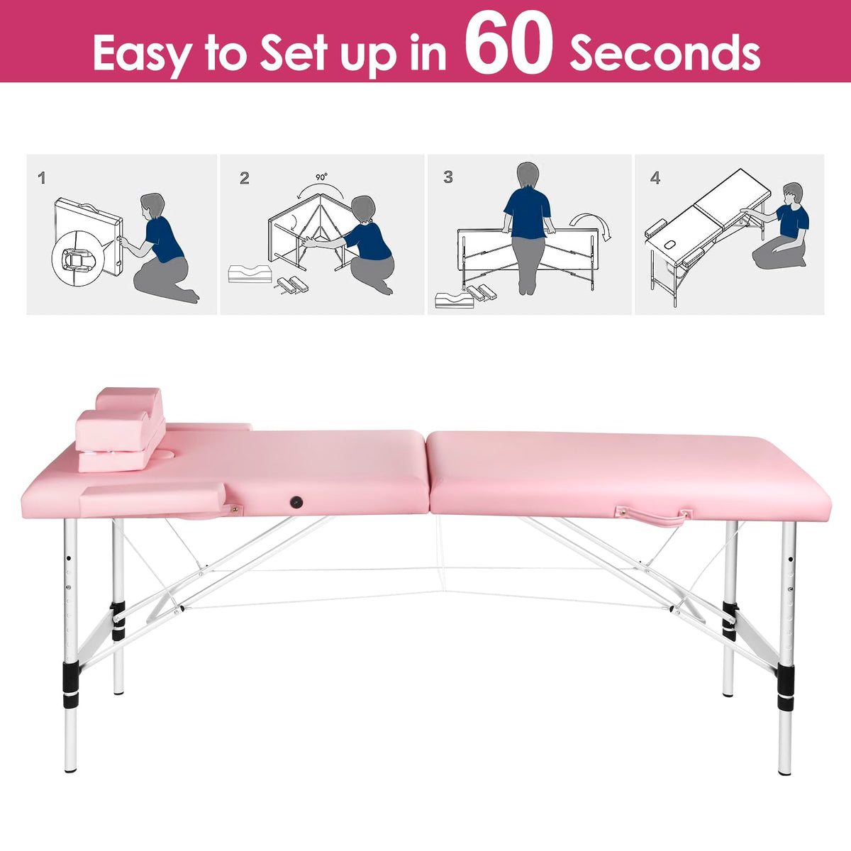 Masajeo lash bed is lightweight and portable for on-the-go setups