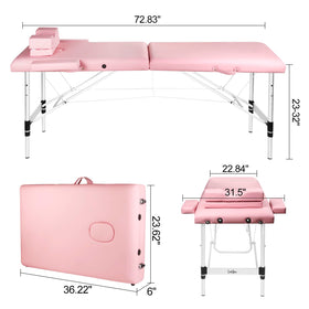 Masajeo lash bed sturdy 500 lb capacity with non-slip feet
