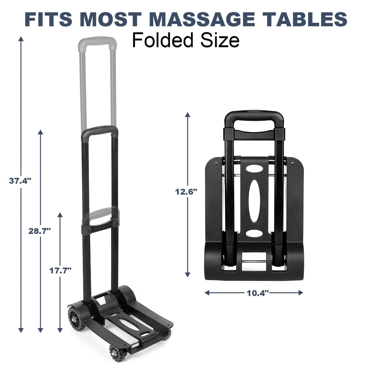 Masajeo massage table cart wheels for smooth movement on surfaces