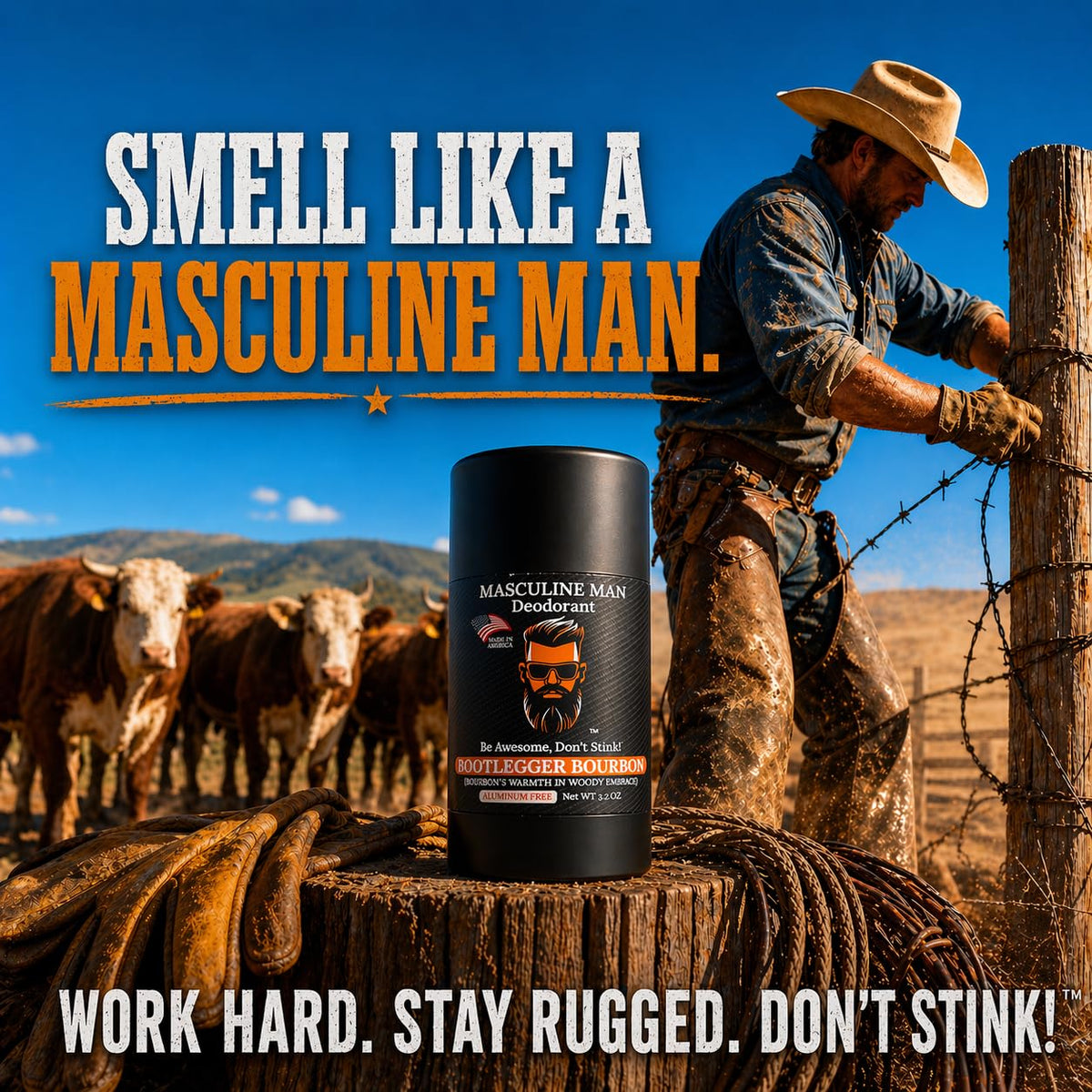 24-hour odor protection scene suggests long-lasting freshness from desk to gym.
