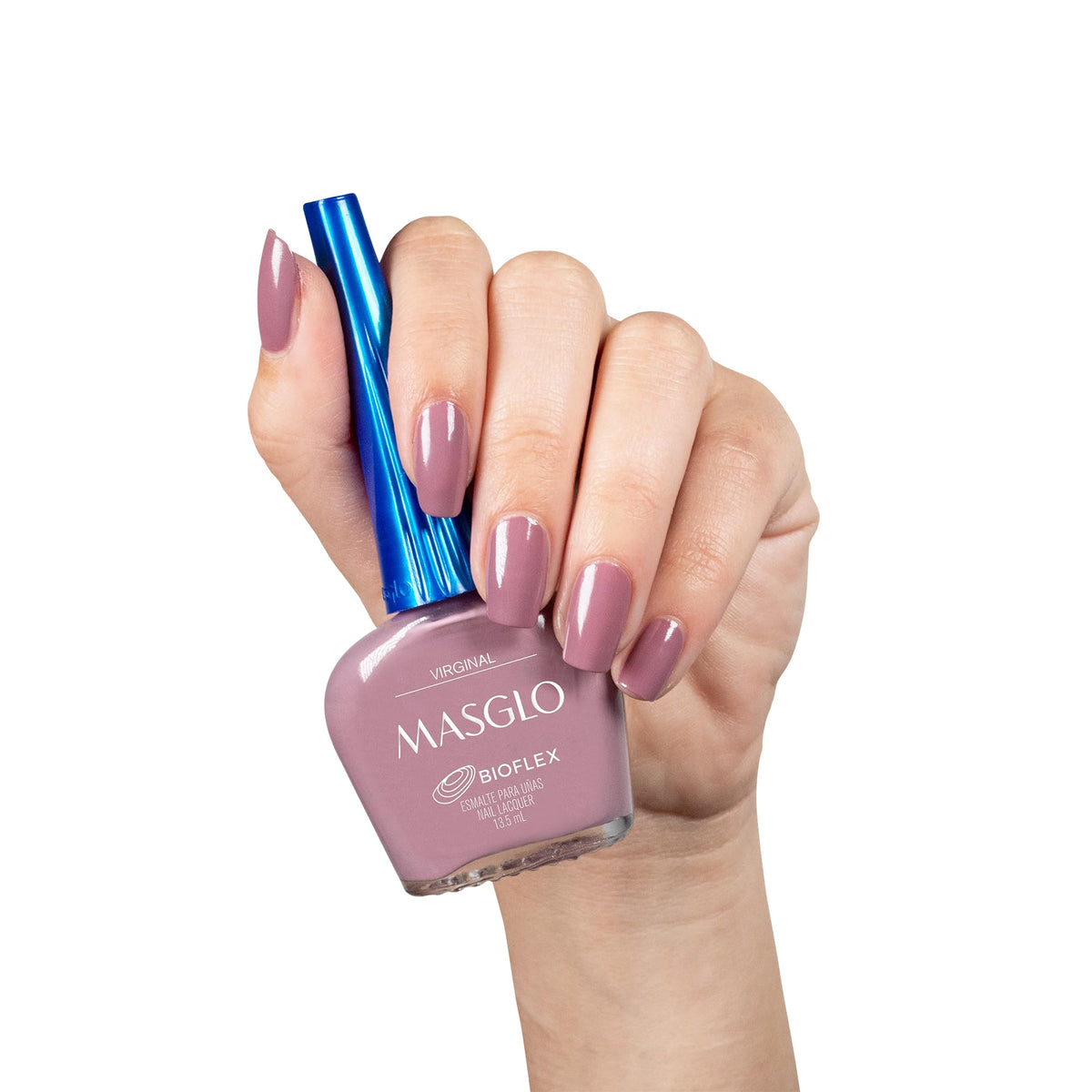 MasGlo Tradicional collection packaging with four shades ready to wear.
