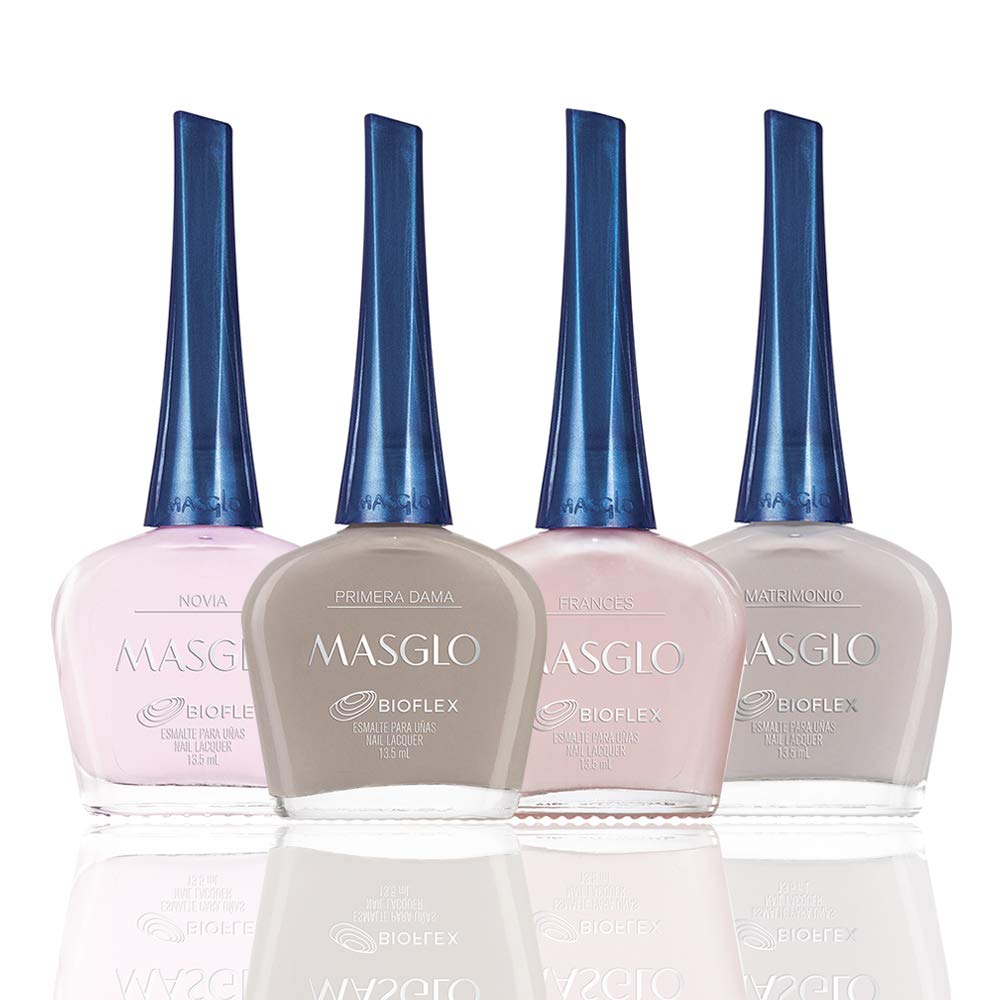 MASGLO Tradicional set of four polishes for versatile color options.