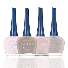 MASGLO Tradicional set of four polishes for versatile color options.