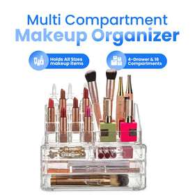 Masirs makeup organizer brush slots keep tools organized and easy to grab
