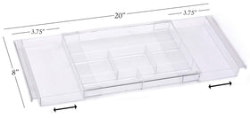 Masirs expandable drawer organizer extension showcases adjustable sections for customizable storage