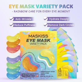 Colorful Maskiss patches showcase variety for targeted under-eye care.