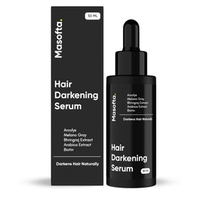 Masofta Anti Gray Hair Serum bottle promotes vibrant color and hydration