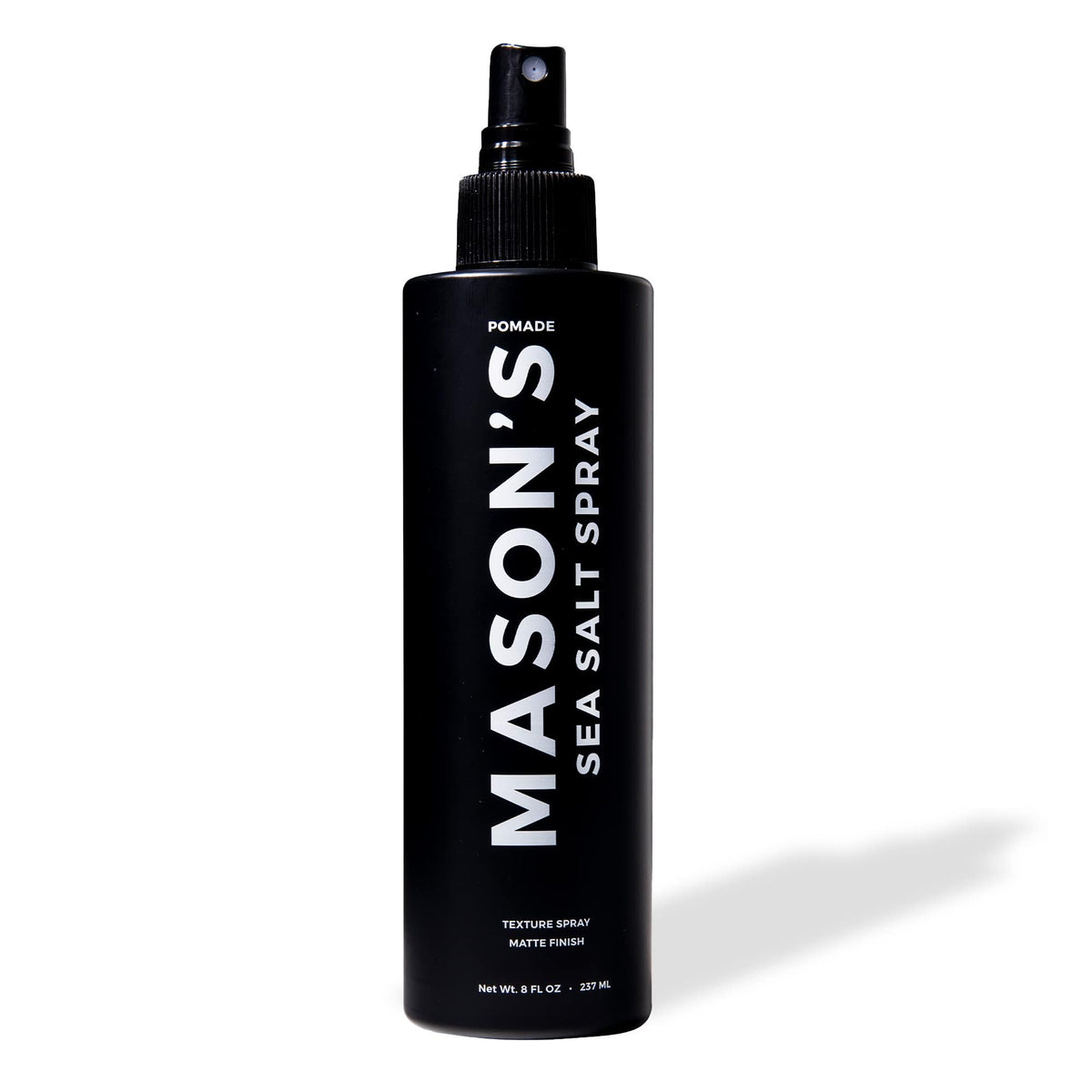 Mason's Pomade Sea Salt Spray bottle for beachy volume.