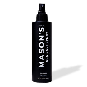 Mason's Pomade Sea Salt Spray bottle for beachy volume.