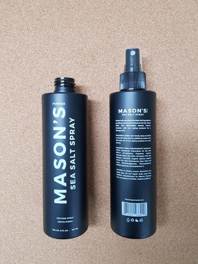 Mason's Pomade Sea Salt Spray travel-friendly bottle.