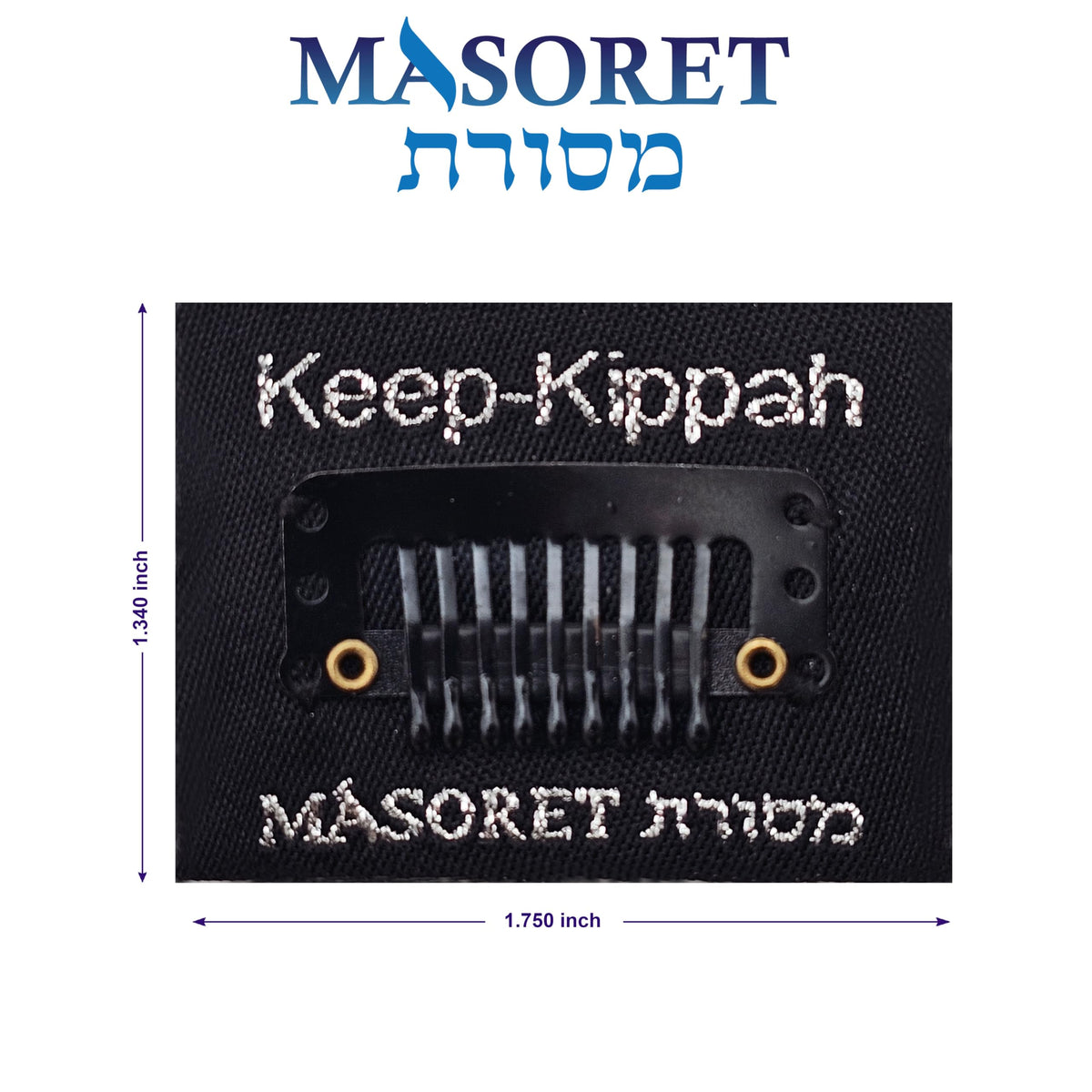 Masoret clips in a durable black finish for lasting use.