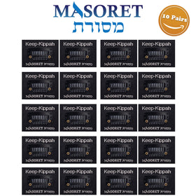 Masoret clip set with double-sided tape ensures steady wear on ceremonial hats.