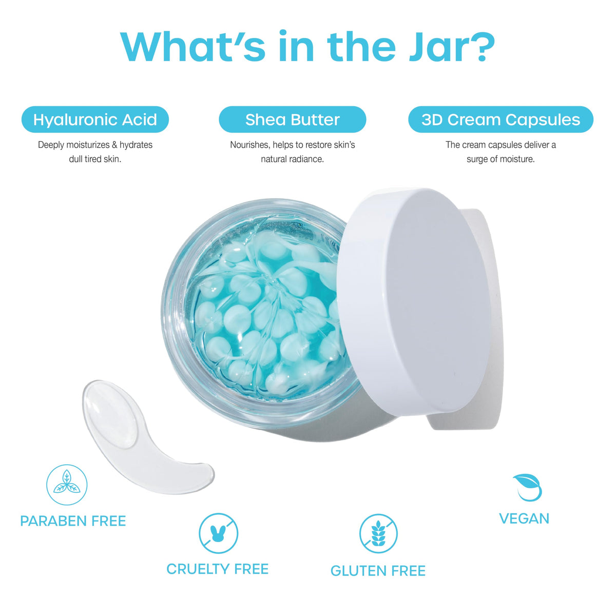 Capsule burst action releasing moisture on Masque BAR My Ingredients Hydrating Capsule Cream