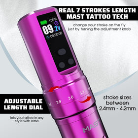 MAST TATTOO Fold2 Pro battery pack with OLED display for quick readings