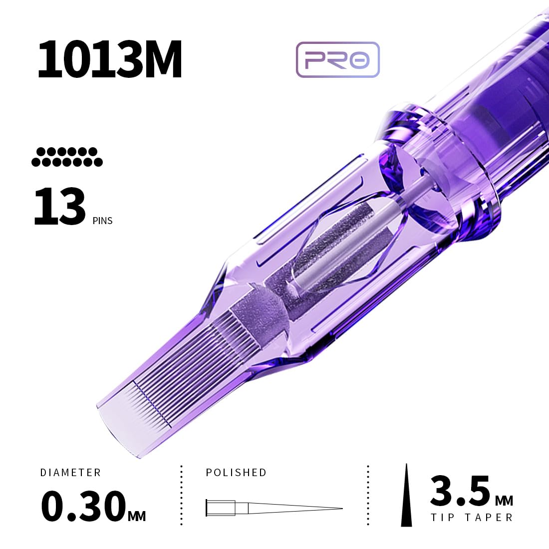 Mast Pro clear body enables easy inspection and cleaning between colors.