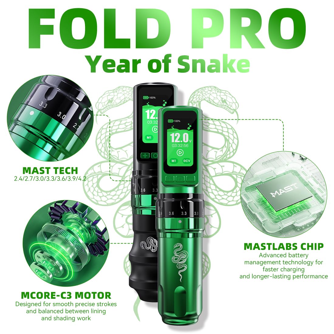 MAST TATTOO core motor Mcore-C3 with smooth performance.