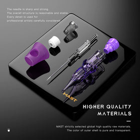 Mast Tattoo Cyber round-shader cartridge enables smooth shading transitions.
