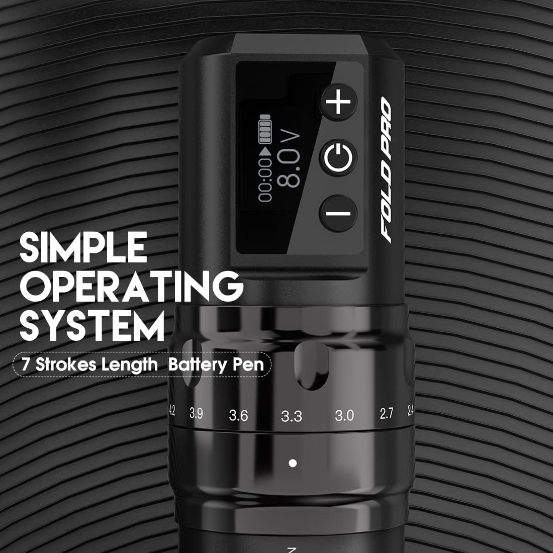 Mast Tattoo Fold Pro low-noise operation creates calmer sessions for artist and client.