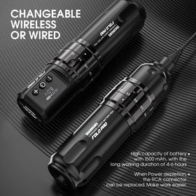 Mast Tattoo Fold Pro stroke adjustment knob enables quick transitions between stroke options.