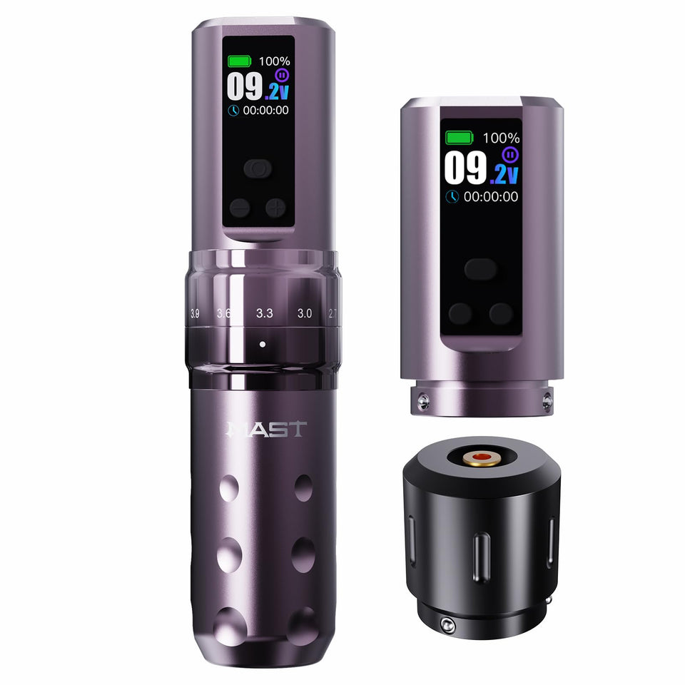 MAST TATTOO Fold2 Pro cordless pen setup for flexible studio sessions