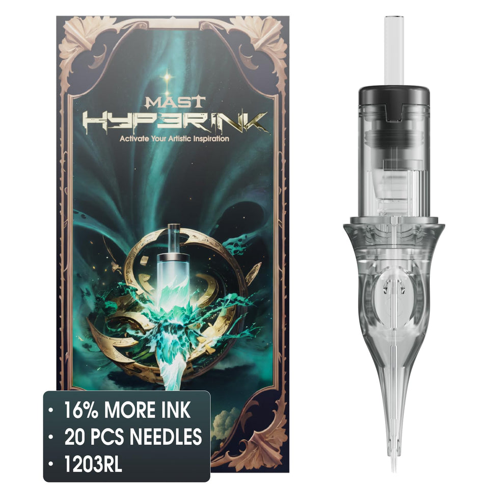 Mast Tattoo Hyperink 1203RL cartridge for precise lining and smooth ink distribution