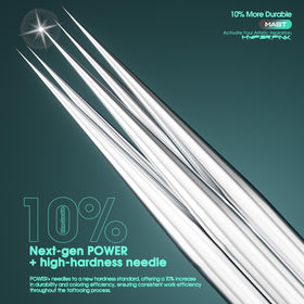 MAST TATTOO Hyperink needle-tip-detail highlights precision for clean line work.