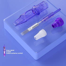 Liner and shader ready Mast Pro cartridges for versatile tattoo work.