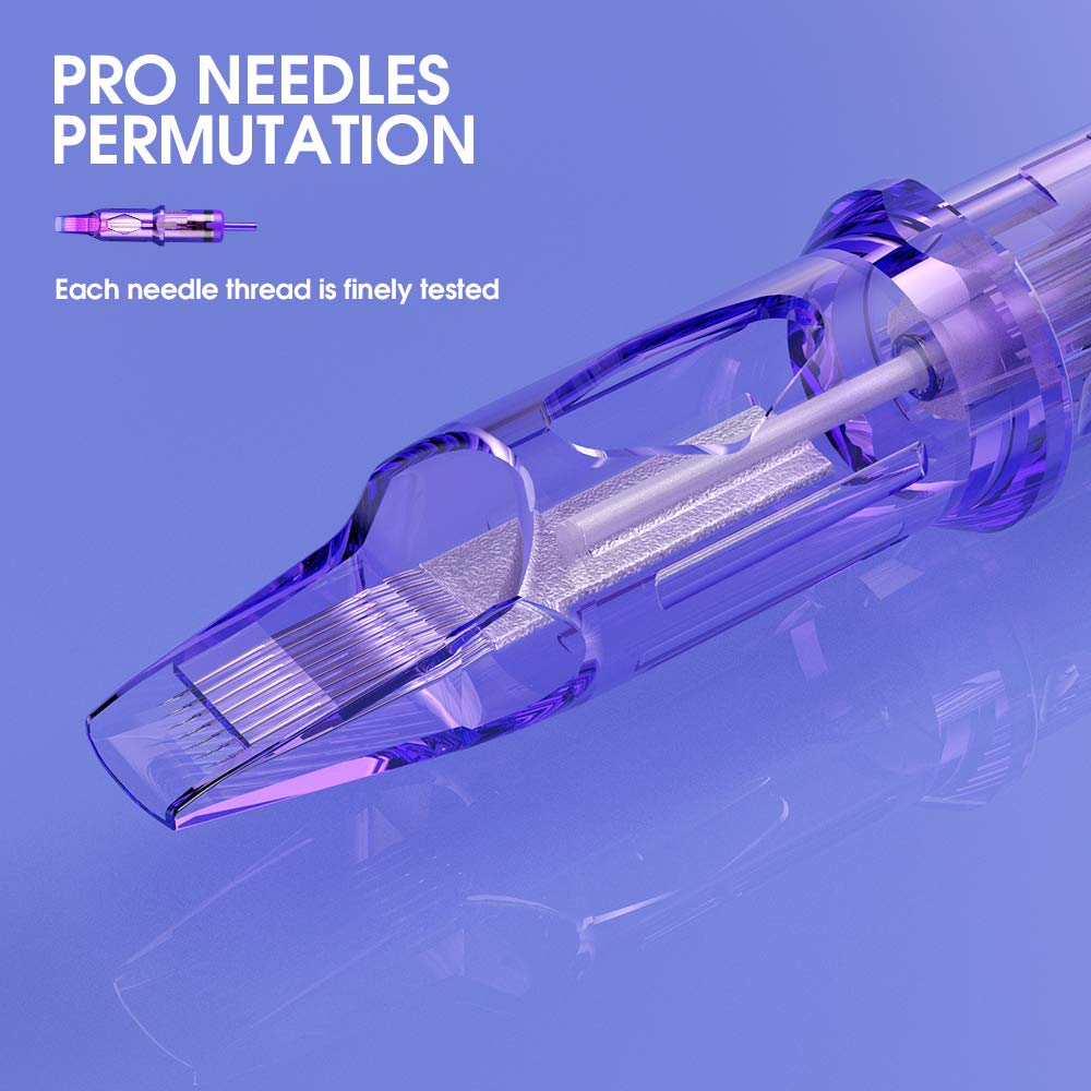 Mast Pro disposable magnum 1011M needles for smooth shading.