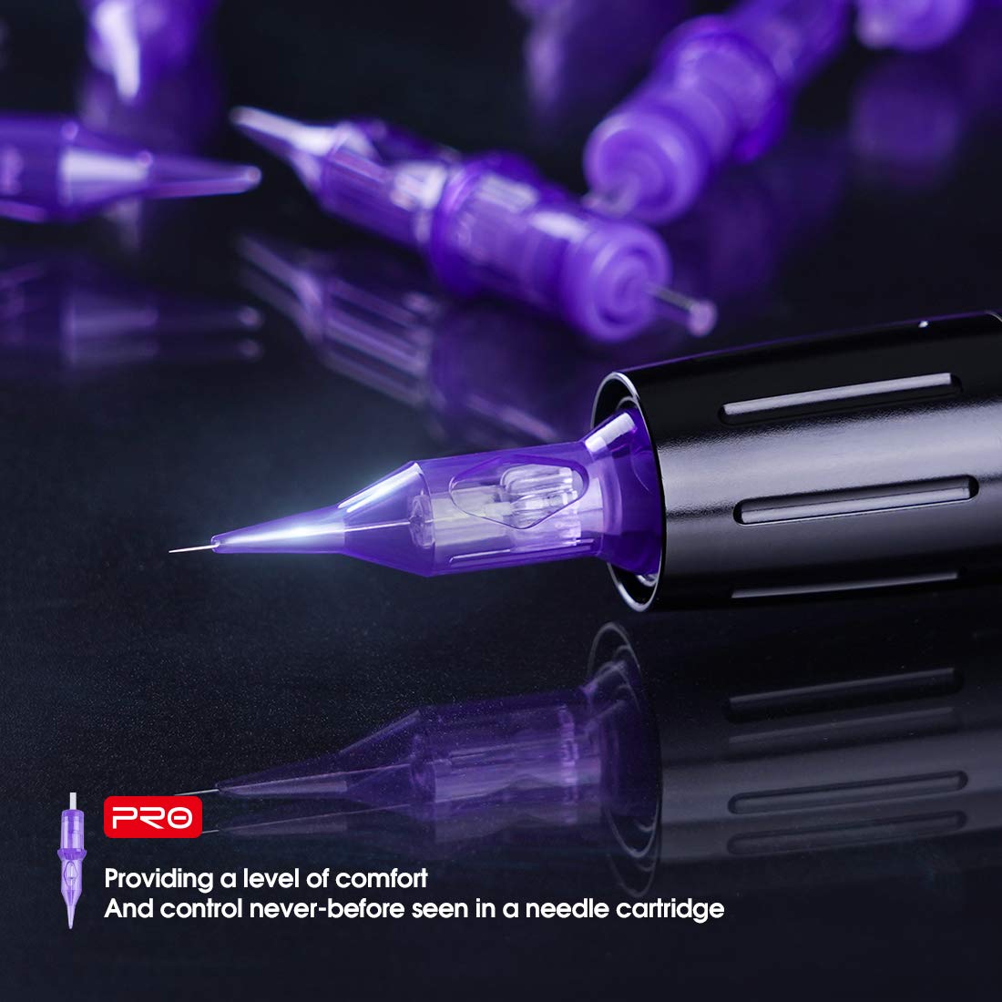 MAST TATTOO Sterilized needles in clear shells enable safe handling and quick setup.