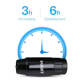 Battery setup offering up to six hours of use per charge
