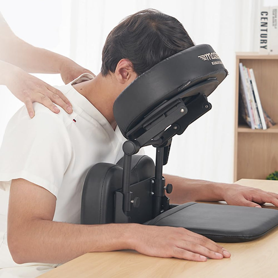 Master Health Product desktop face cradle enabling portable massage sessions.