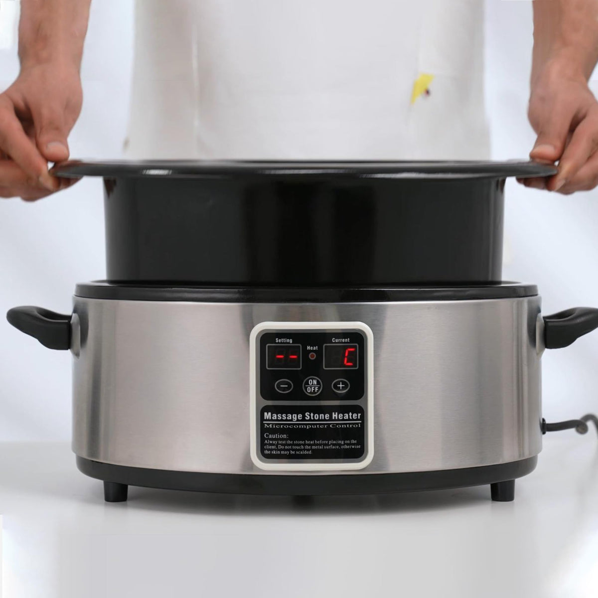 Master Massage heater exterior in 304 stainless steel for durability