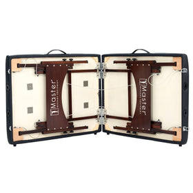 Master Massage Argo walnut wood finish adds durable elegance