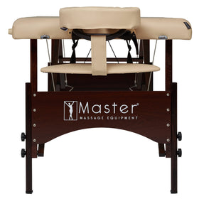 Master Massage Argo walnut finish legs add elegant stability.