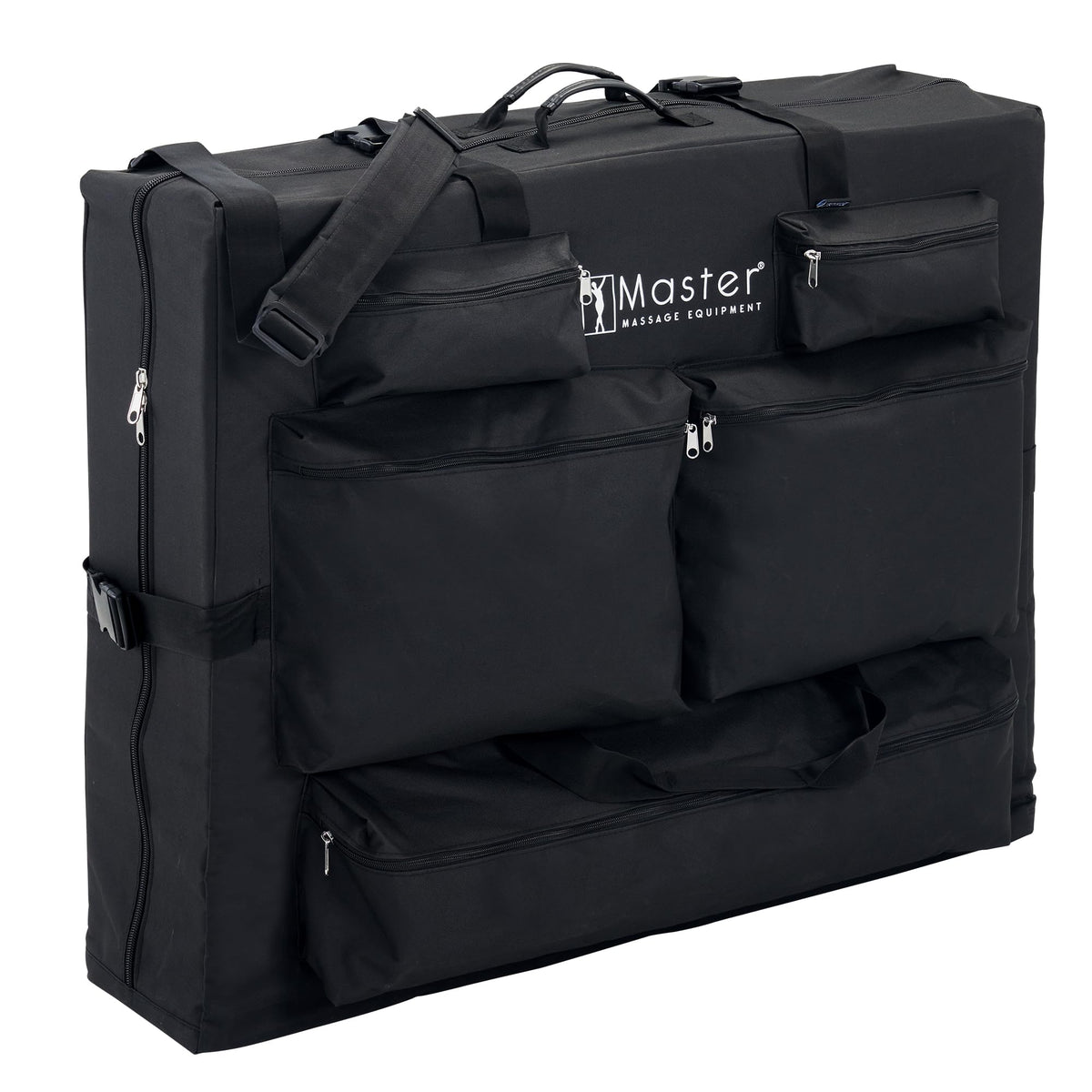 Premium materials and reinforced hardware protect the massage table on-the-go.